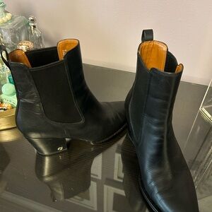 Coach Black and Tan Leather Boots